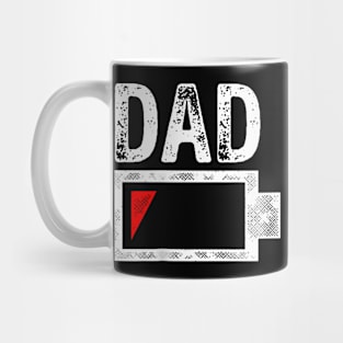 Dad Of Four Low Battery Father Of 4 Kids Dad Mug